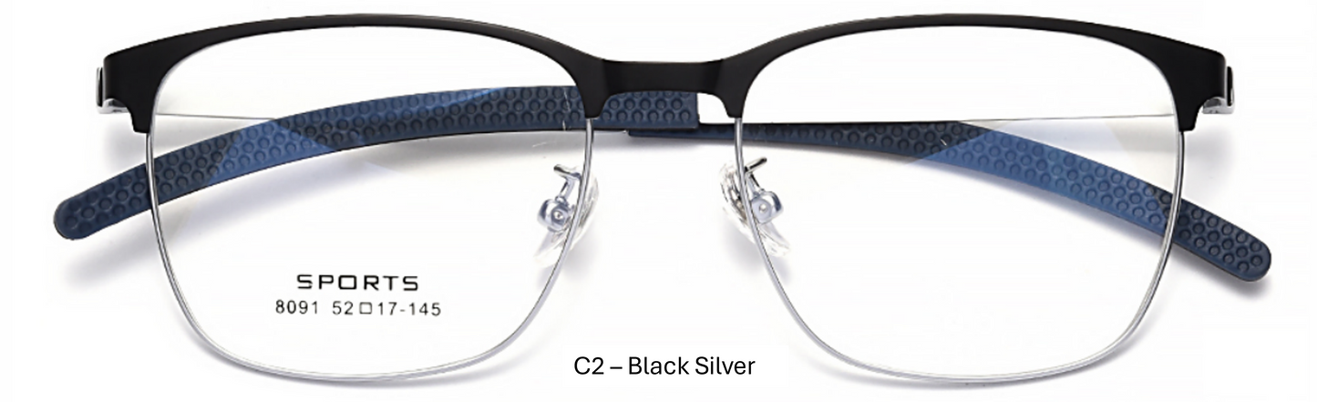 iNERTIA Titanium eyeglass frames - series 8091, for men's