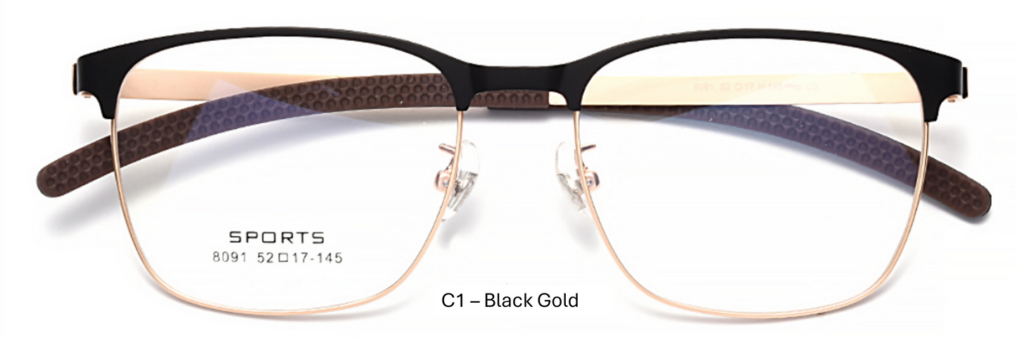 iNERTIA Titanium eyeglass frames - series 8091, for men's
