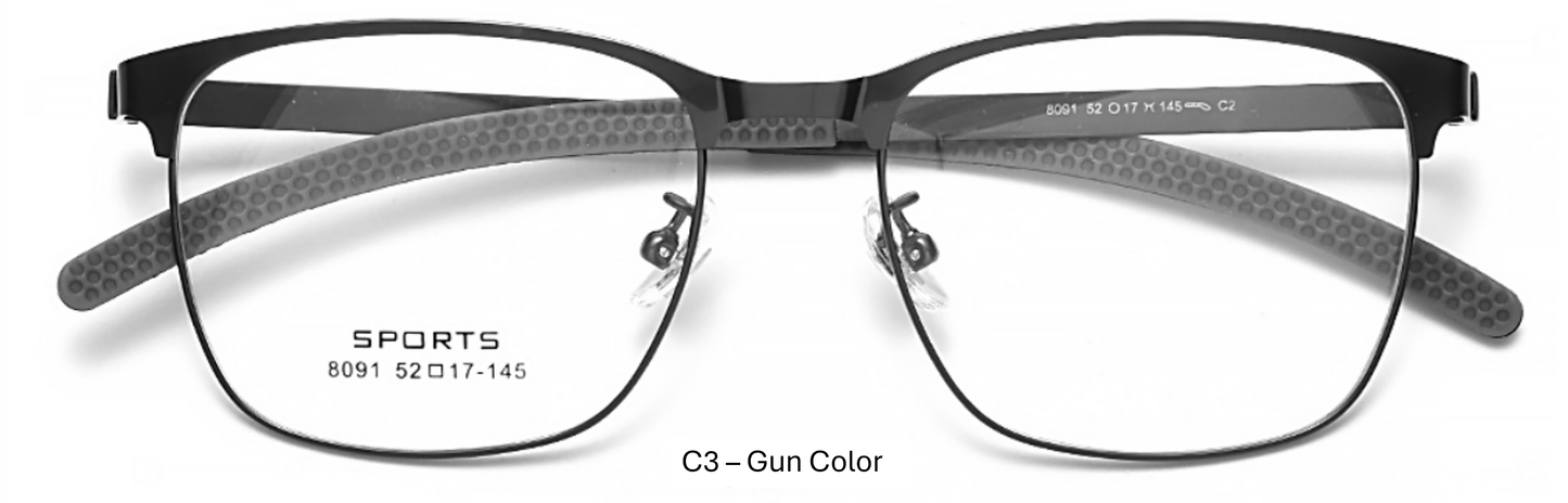 iNERTIA Titanium eyeglass frames - series 8091, for men's