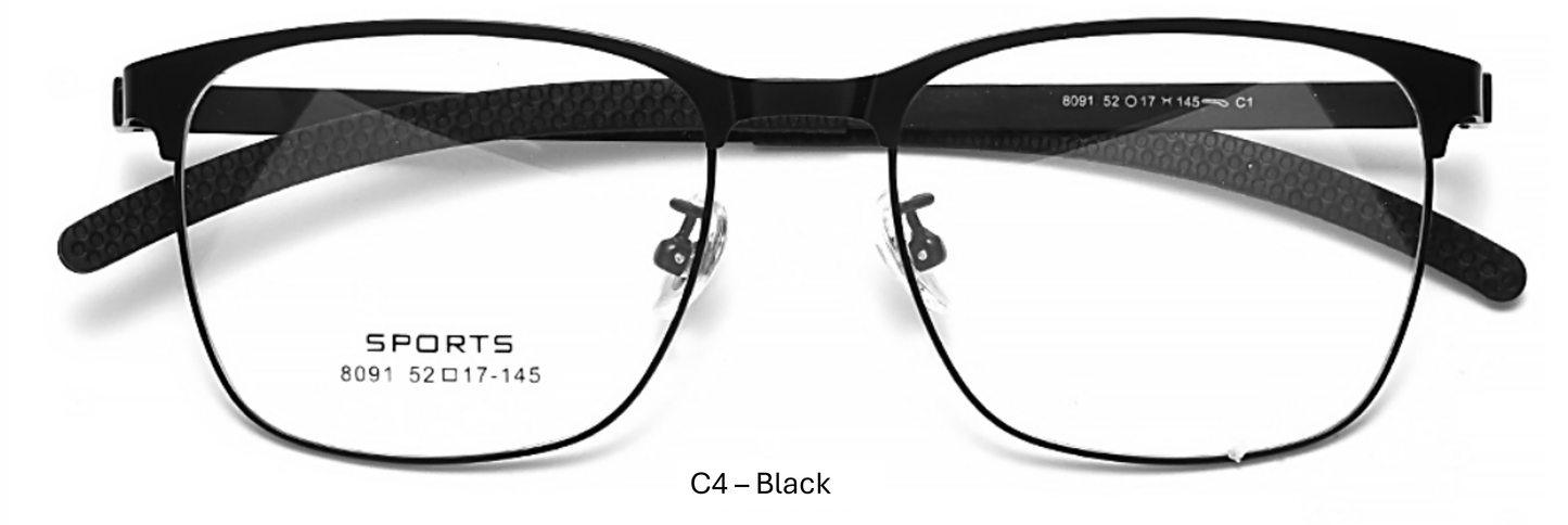iNERTIA Titanium eyeglass frames - series 8091, for men's