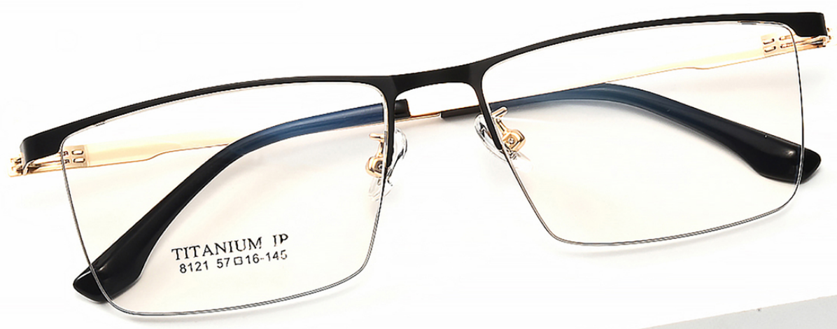 iNERTIA Titanium eyeglass frames - series 8121, for men's