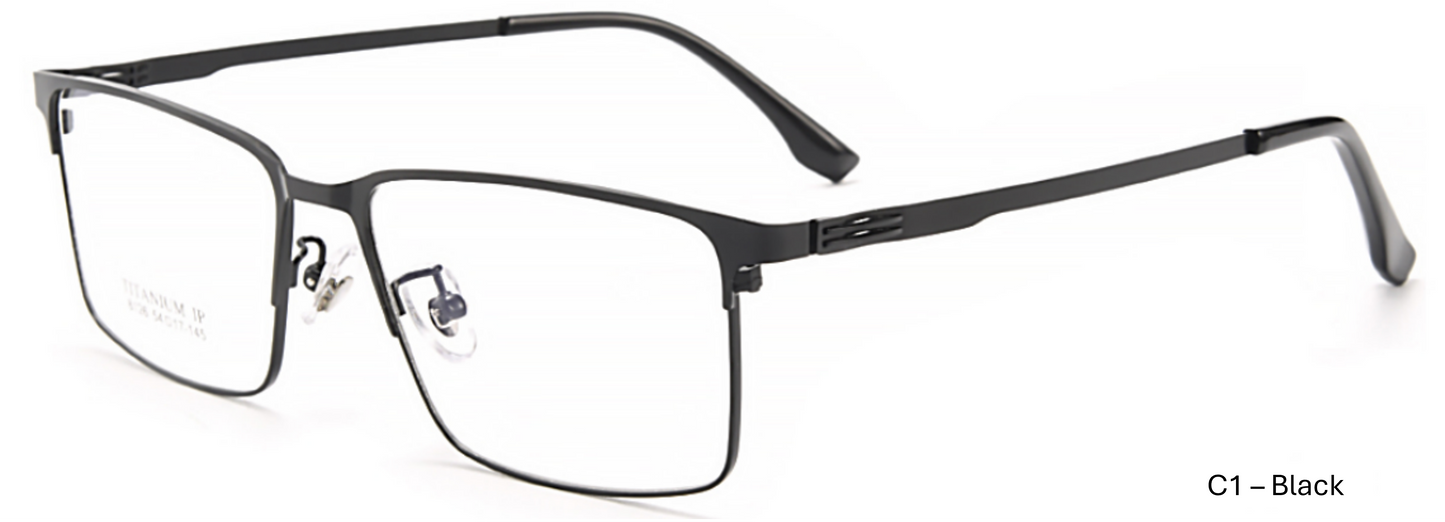 iNERTIA Titanium eyeglass frames - series 8126, for men's