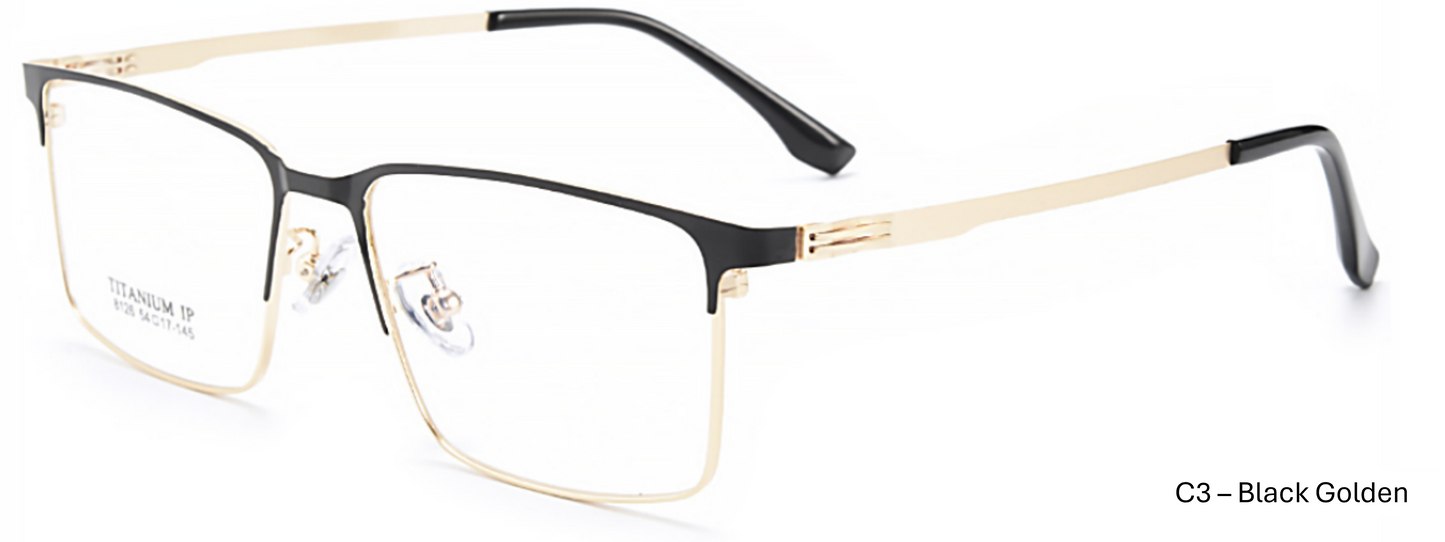 iNERTIA Titanium eyeglass frames - series 8126, for men's