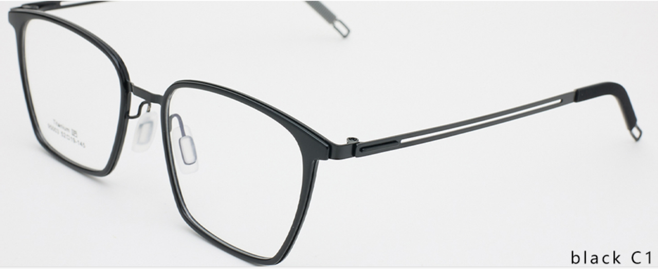 iNERTIA Titanium + TR90 eyeglass frames - series 95003, for men's, size 52-19-145