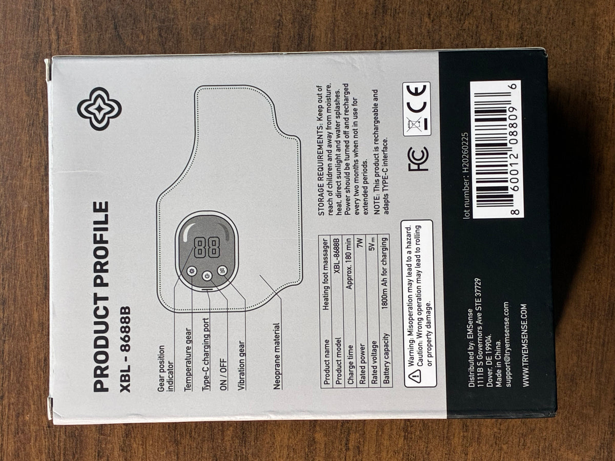 EMSense Heating Foot Massager, triple therapy