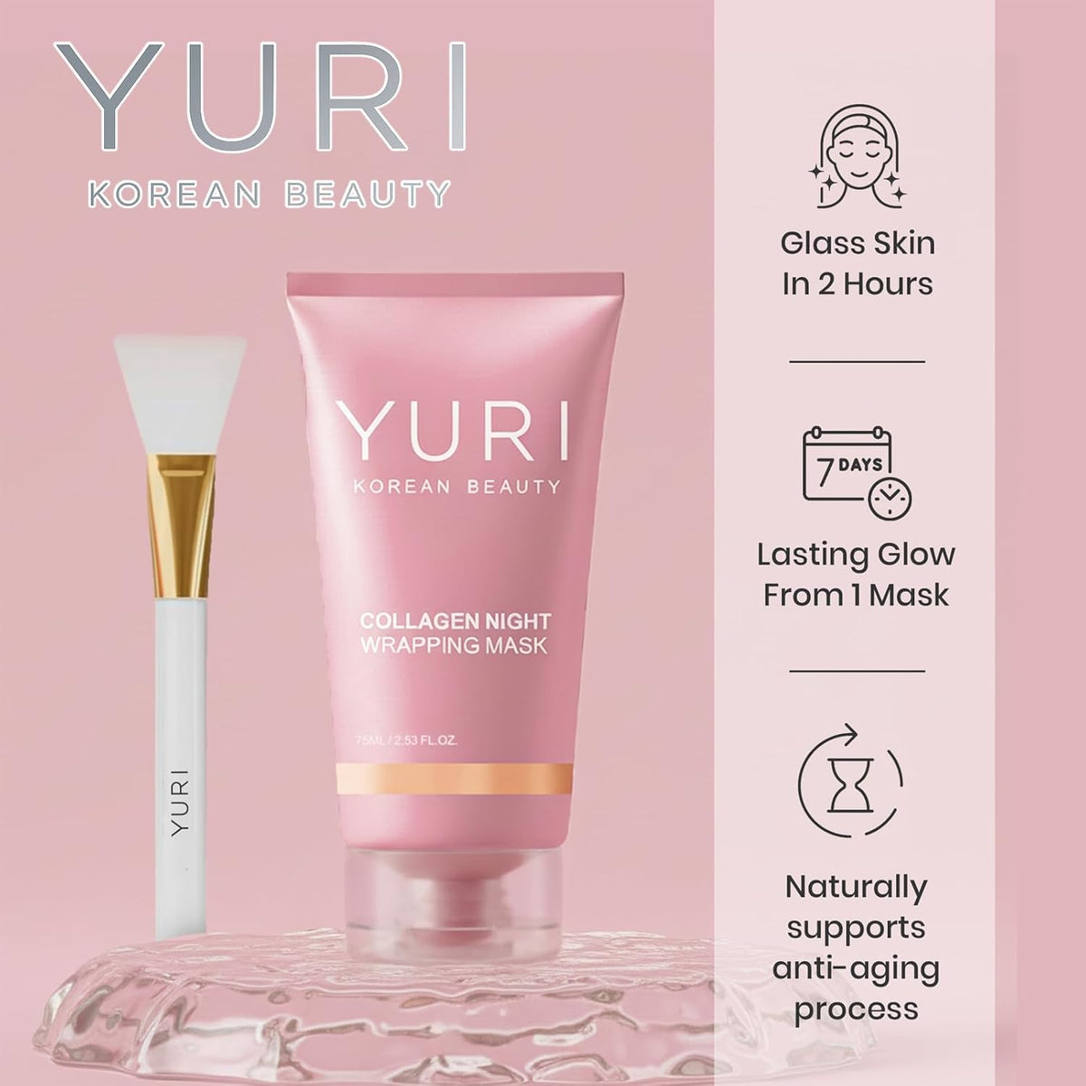 Yuri Korean Beauty Collagen Night Wrapping Mask, Sealed