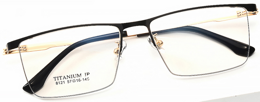 iNERTIA Titanium eyeglass frames - series 8121, for men's